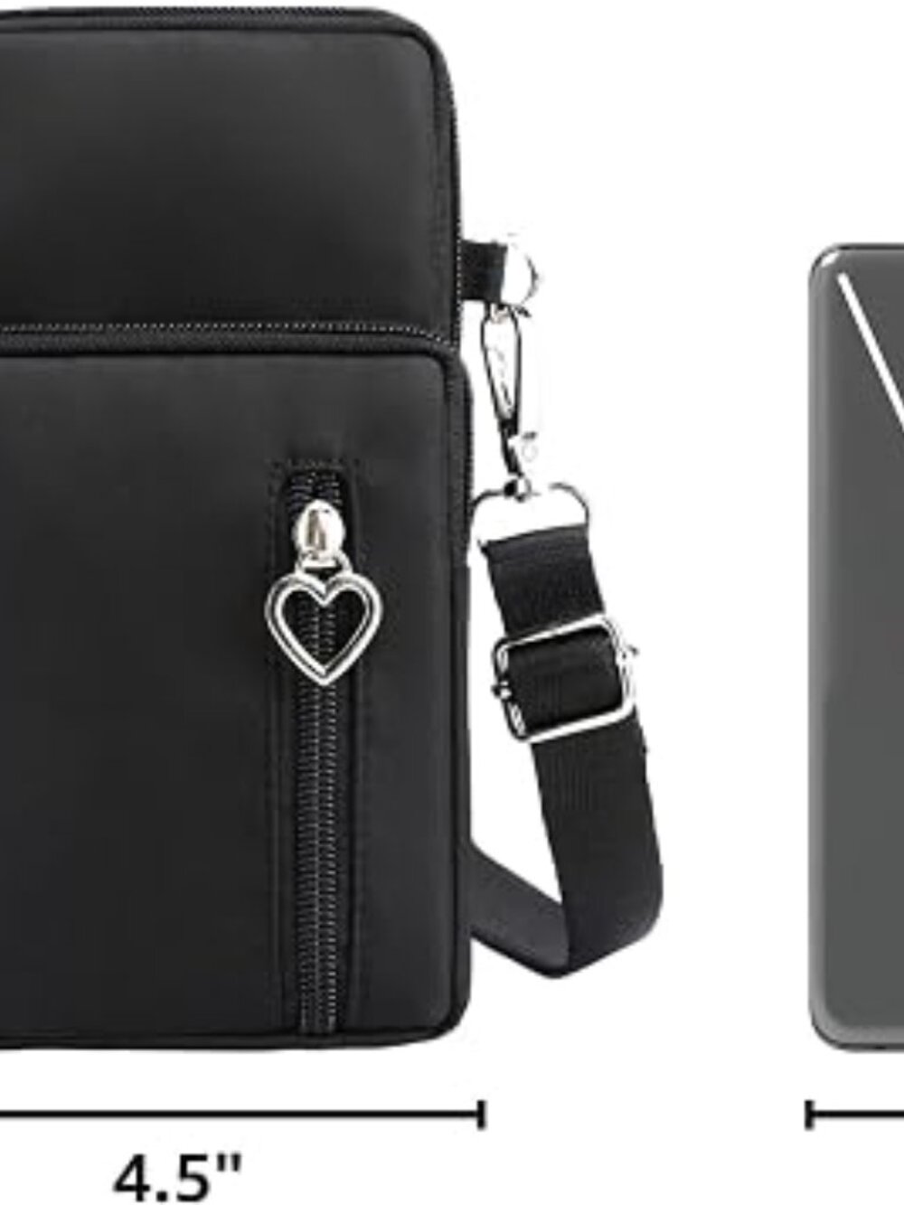 JANKS Small Crossbody Bag for Women Mini Cell Phone Purse Nylon - Picture 4 of 6